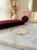 ✨ Brățară „Solitaire Line” – Oțel Placat cu Aur 18K (5 Straturi)