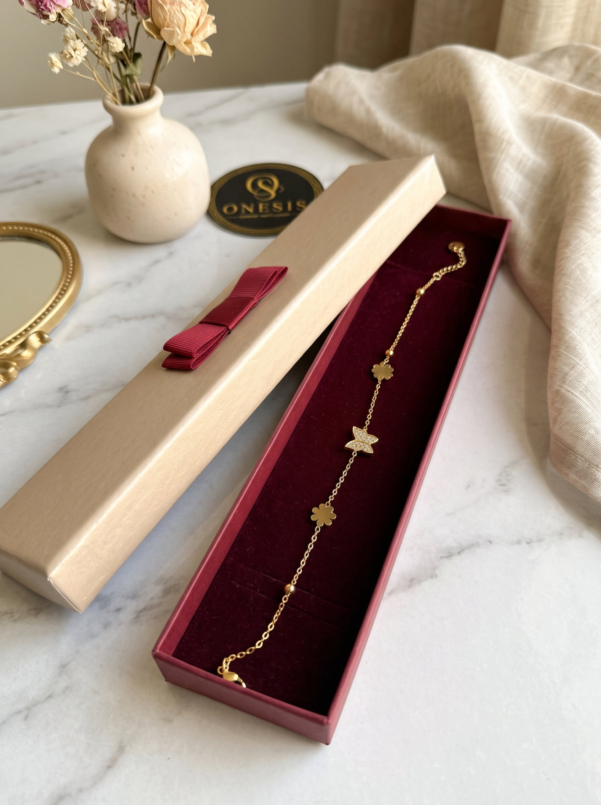 ✨ Brățară „Mariposa” – Oțel Placat cu Aur 18K (5 Straturi)