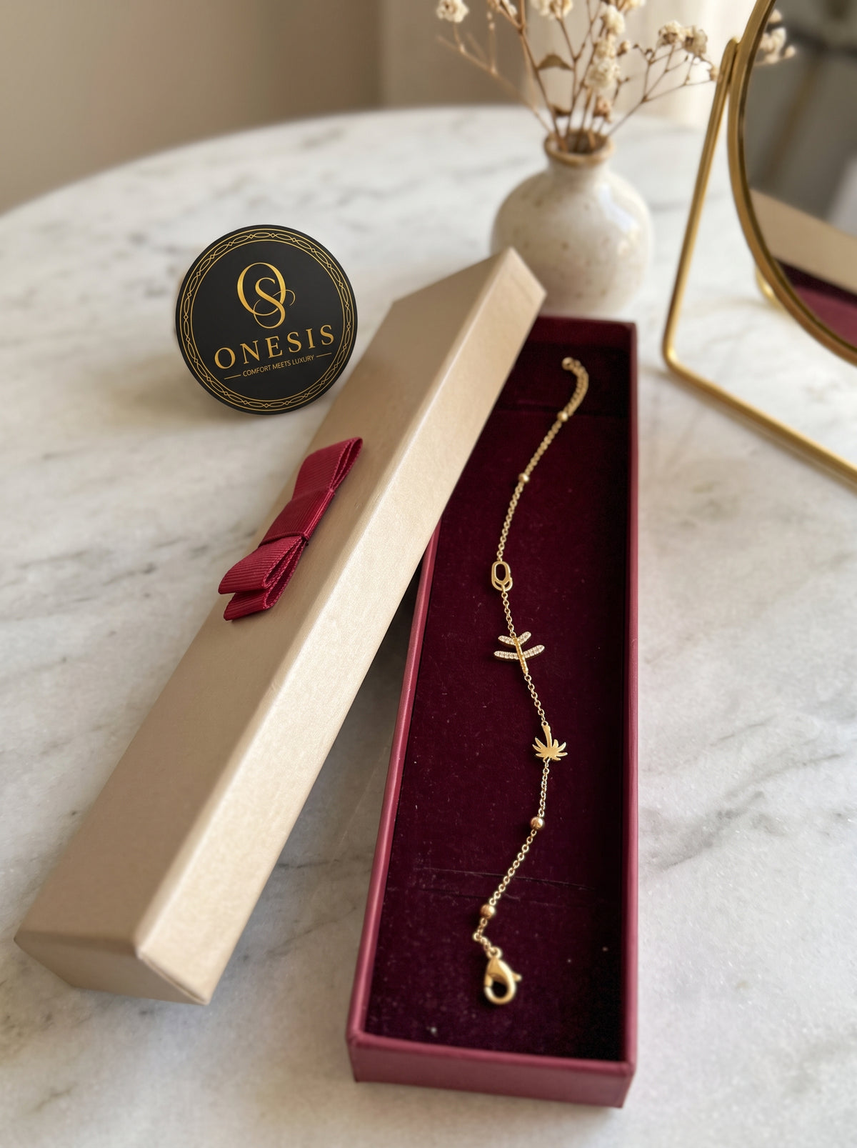✨ Brățară „Nature & Luck” – Oțel Placat cu Aur 18K (5 Straturi)