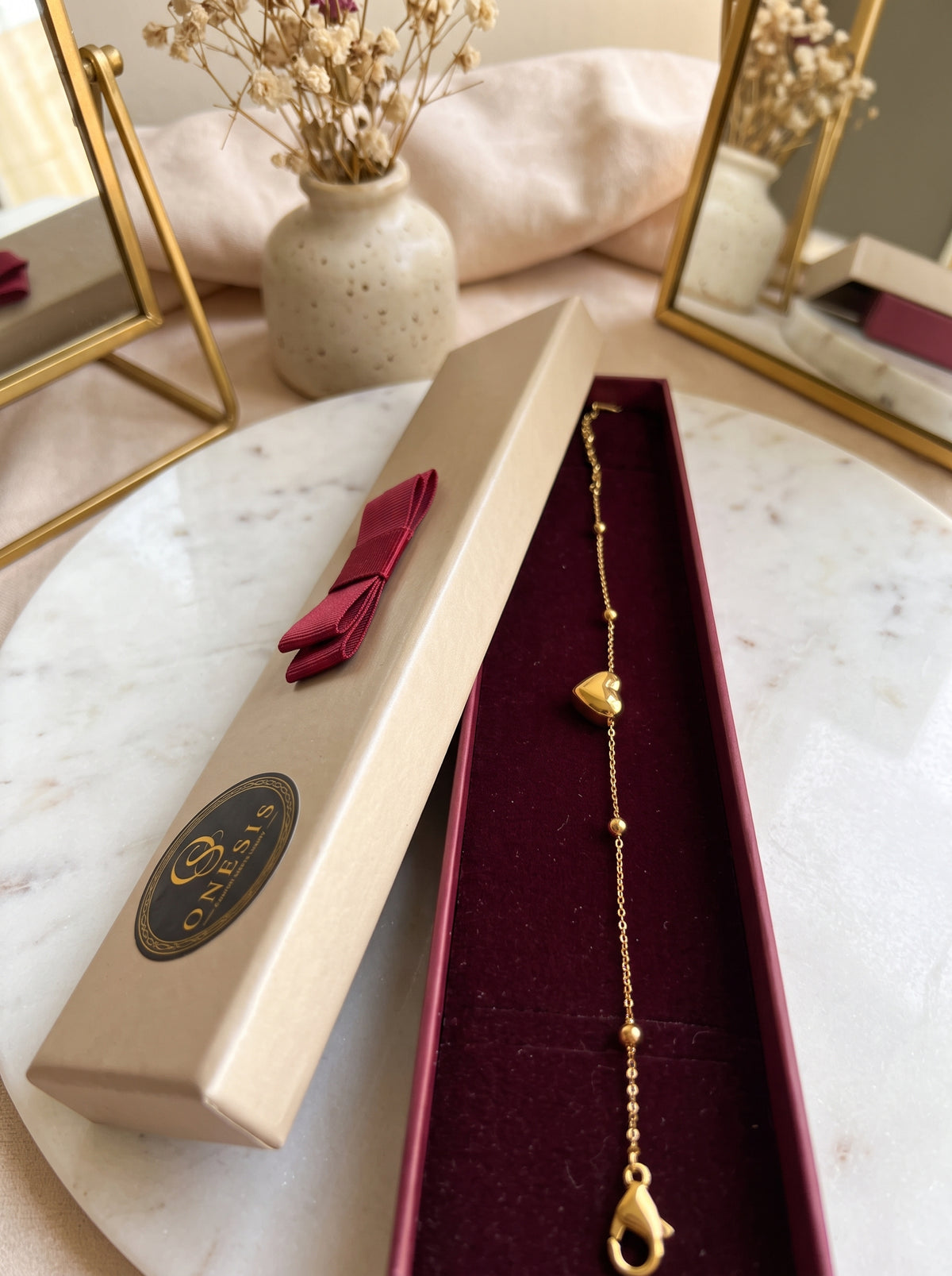 ✨ Brățară „Amore” – Oțel Placat cu Aur 18K (5 Straturi)